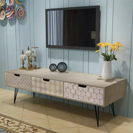 VidaXL TV Cabinet w/ 3 Drawers