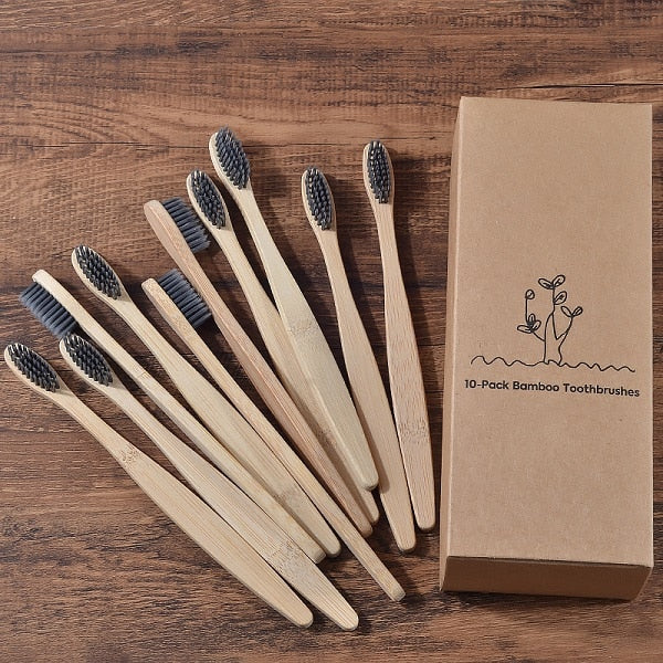 Mixed Color Bamboo Toothbrush /  Eco Friendly