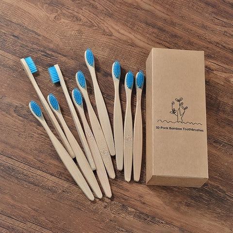 Mixed Color Bamboo Toothbrush /  Eco Friendly