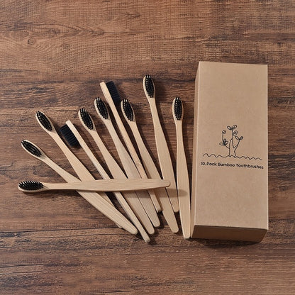 Mixed Color Bamboo Toothbrush /  Eco Friendly