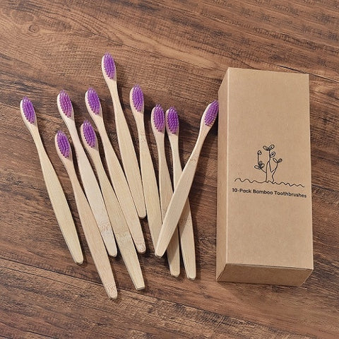 Mixed Color Bamboo Toothbrush /  Eco Friendly