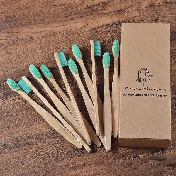 Mixed Color Bamboo Toothbrush /  Eco Friendly
