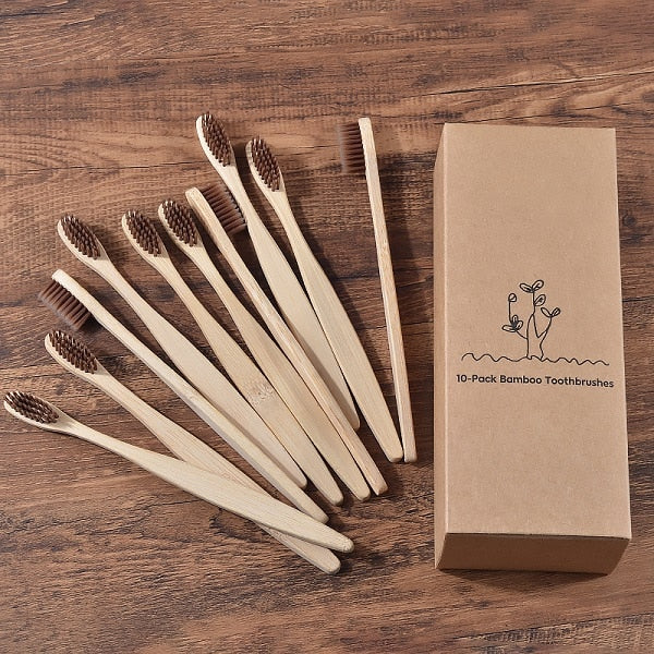 Mixed Color Bamboo Toothbrush /  Eco Friendly