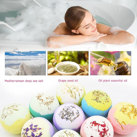 Dried Flower Essential Oil Stress Relief Bath Bomb